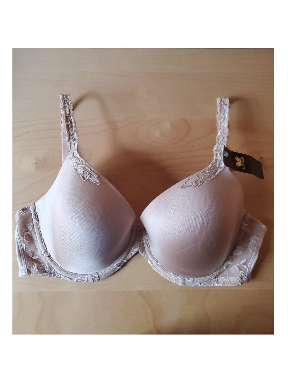 Wacoal 85358 Tan Nude Seductive Support Contour Underwire Bra Size 34DD NWT